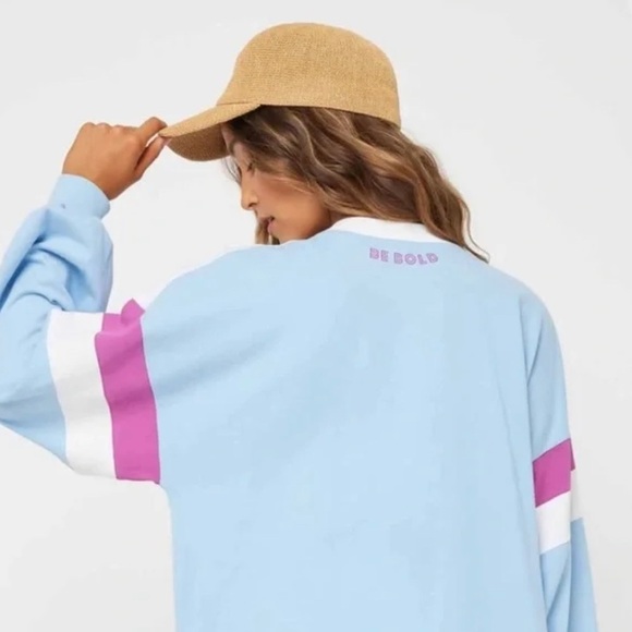 L-SPACE TO THE LIMIT TOP OVERSIZED RIBBED CUFFS COLOR BLOCKED SLEEVES - Picture 7 of 12